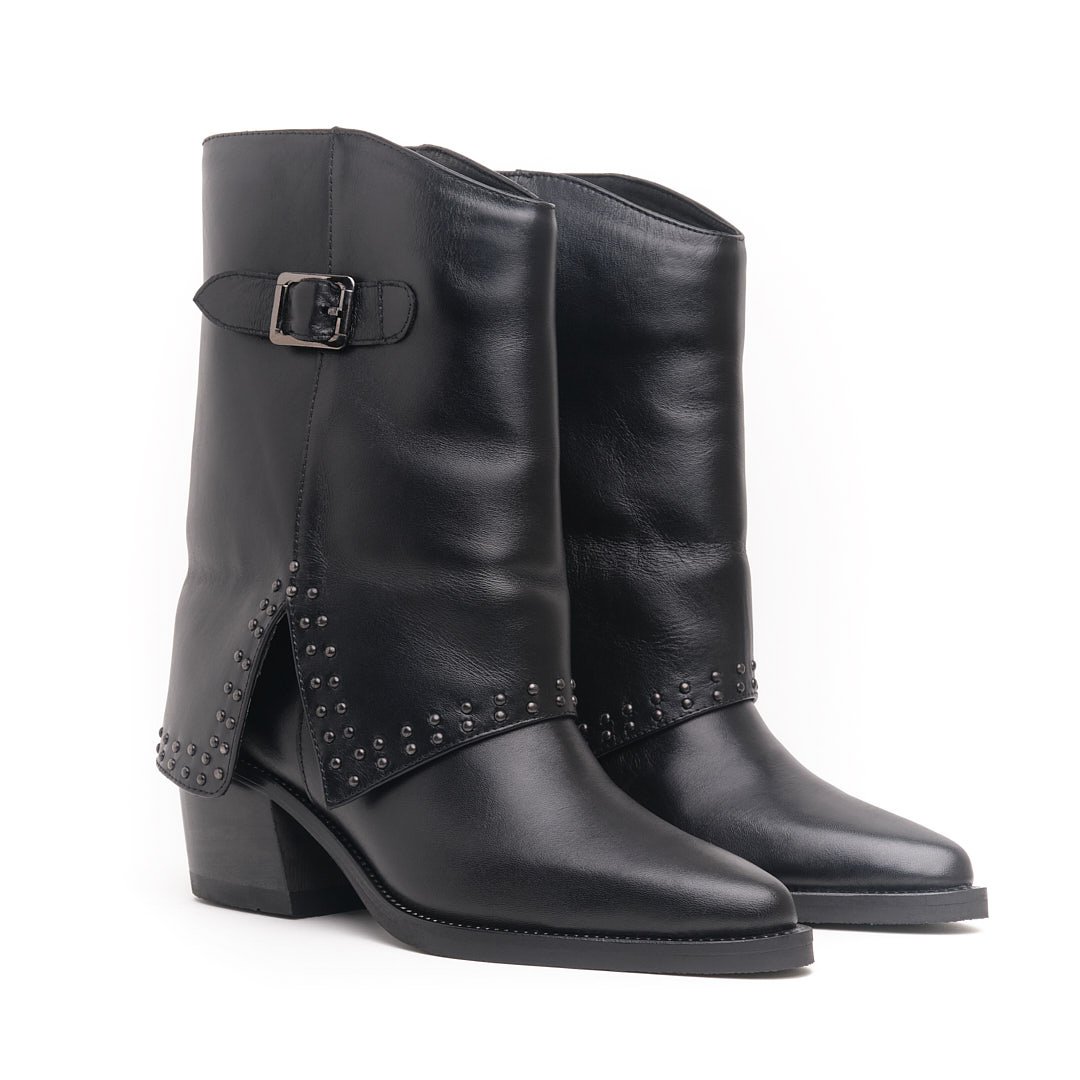 bota-verona-negra-mujer-cuero-napa Bota Verona - Imagen 1