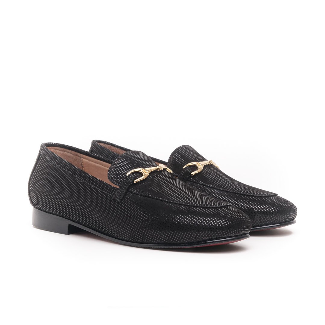 mocasin-greta-cuero-folia-negro-mujer Mocasín Greta - Imagen 1